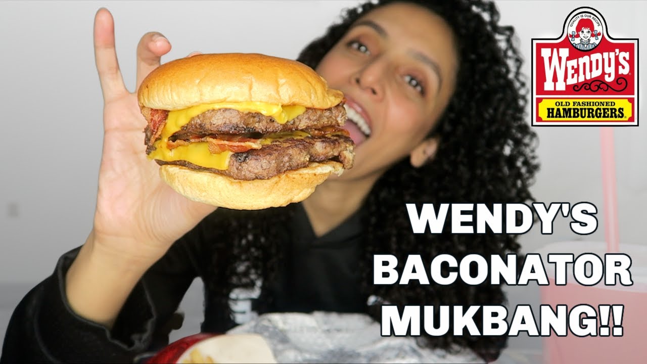 WENDY'S BACONATOR MUKBANG! - YouTube