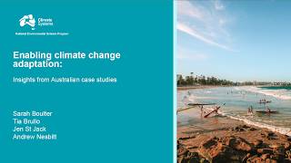 Enabling climate change adaptation. Insights from Australian case studies