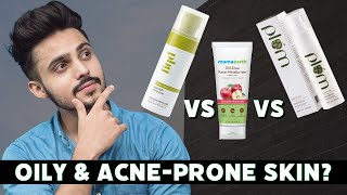 Best Indian Moisturizer For Acne | Plum vs Phy vs Mama Earth | Oil-free Moisturizer For Pimples