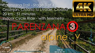 Parenzana Cycling Trail - Grožnjan to Livade 🌞😎🚴‍♂️Indoor Cycling Video 🚴‍♂️😎🌞 with telemetry