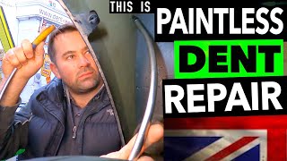 BIG DENT REPAIR ON A FRONT FENDER! | Multiple Dent Repair | By Dent-Remover