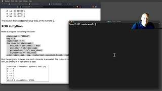 Caesar Cipher and XOR in Python 3