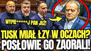 TUSK PRZYSZEDŁ DO SEJMU I ZOSTAŁ ZEZŁOMOWANY! POSŁOWIE PRAWIE NAPLULI MU W TWARZ!