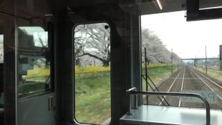 東北本線 大河原〜船岡 桜 前面展望動画 2017 HD