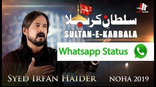 Sultan-e- karbala, irfan hyder new noha 2019, 2020 whatsapp status