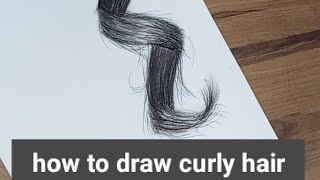 how to draw realistic hairs for BEGINNERS / #shorts / #youtubeshorts / curly hair charcoal tutorial