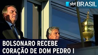 Bolsonaro recebe coração de Dom Pedro I no Palácio do Planalto | SBT Brasil (23/08/22)