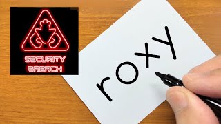 How to draw ROXY（FNAF：Security Breach）using How to turn words into a cartoon