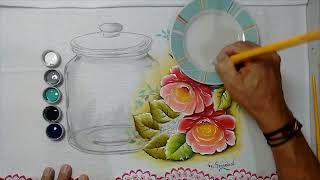 Roberto Ferreira - Let's Learn to Paint Glass Jars and Roses - Part 2