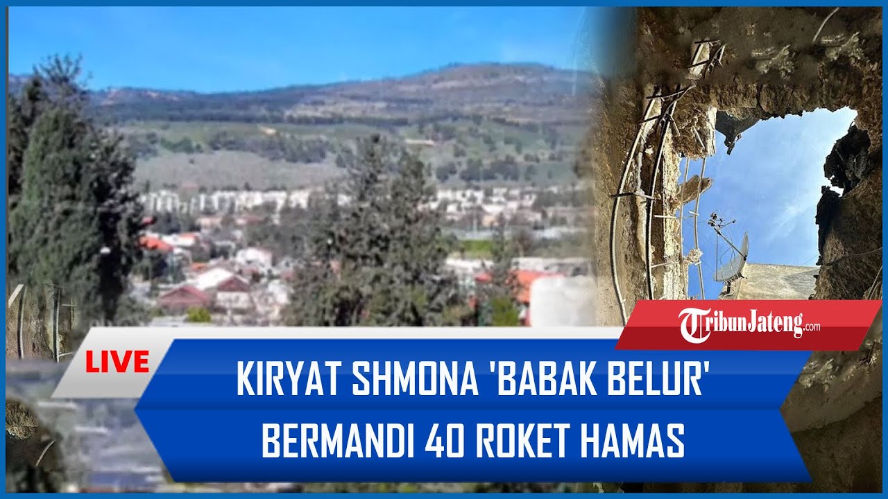 🔴PENAMPAKAN Kiryat Shmona 'Babak Belur' Bermandi 40 Roket Hamas & 10 ...