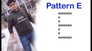 pattern in java | pattern letter E