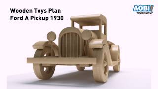 Wooden toy Model - Ford A Pick Up - Model Mainan Kayu