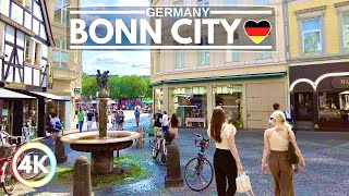 Bonn Germany in Summer July 2023, City Walking Tour Around Famous Places 4K 60FPS