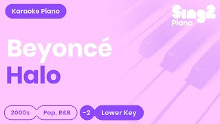 Beyoncé - Halo (Lower Key) Karaoke Piano