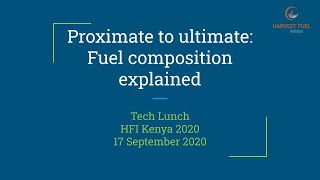 Proximate to ultimate: Fuel composition explained