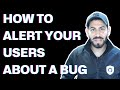 How to alert your users about a vulnerability in your code! #Shorts