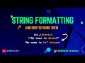 3 BEST way to  format string in python | Python Beginner Tutorials