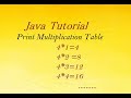 Java Program To Print Multiplication Table