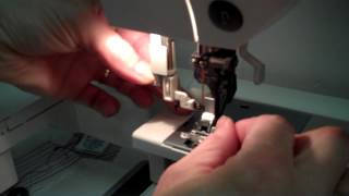 Threading the top of a PFAFF 2027 sewing machine