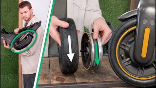 Ninebot Max G30 - Cómo se cambia el neumático Tubeless o sin cámara de la rueda delantera