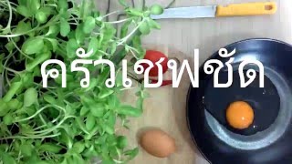 เมนูเพื่อสุขภาพ ไข่เจียวสอดใส้ต้นอ่อนทานตะวัน