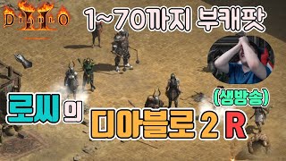 [생]1부 1~75레벨 부캐팟 버스/2부 국민 탈셋 블리오브 세팅 / 11월6일 diablo 2 resurrected