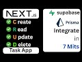 Full CRUD To-Do App in 7 Minutes | Next.js SSR + Prisma + Supabase + PostgreSQL
