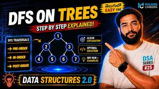 DFS ON TREES | Data Structures in Telugu | C++ Java Python 🔥