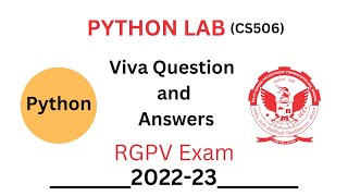 Python Viva Question and Answers || Python Viva question ||New Update Dec 2022-23 ||