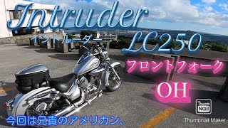 イントルーダー250 #1 フロントフォークオーバーホールやりました。動画途中までしかないけど、、、(HONDA hornet250)