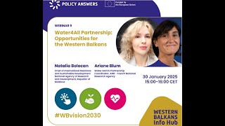 POLICY ANSWERS Webinar: Water4All Partnership Opportunities for the Western Balkans