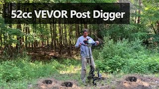 Digging Post Holes With The VEVOR 52cc Gas Powered Post Hole Digger