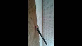 DIY painting old garage pegboard