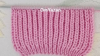 @ قناة OmYazan Triku Crochet تريكو:طريقة عمل الغرزة الانجليزية#English stitch تصلح لجميع المشاريع