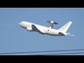 【４k】　やっと観れました　空飛ぶ司令塔　世界に4機しかない飛行機　awacs 　早期警戒機　e767