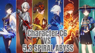 C6 Character Solo VS Spiral Abyss 5.3