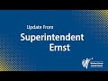 Update From Superintendent Ernst, 9/13/24