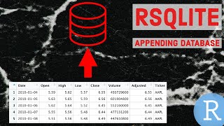 How to Add Data to Existing SQLite Database Using R