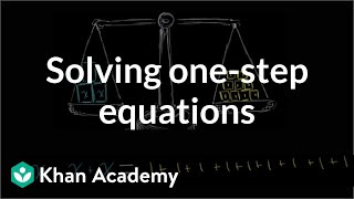 Intuition for solving one-step equations | Linear equations | Algebra I | Khan Academy