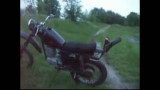 Wheelie crash funny Enduro fail. WSK Polish old bike funny