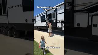 Let's setup the campsite in Waco, Texas