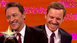 James McAvoy and Michael Fassbender Create Sexy Fan Art - The Graham Norton Show