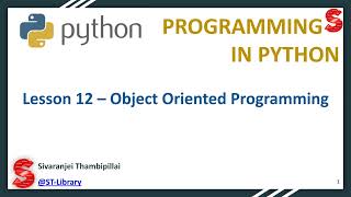 Python Lesson 12 – OOP | Python Programming Language | @ST-Library
