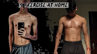 5 Exercises to build muscle at home | no gym | no equipment | only homeworkout