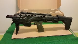 APS Caribe Action (Glock Carbine conversion kit) unboxing and review, airsoft