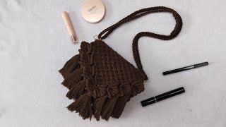 DIY Macrame Shell Bag Step by Step for Beginners | Macrame Shell Bag Tutorial | Macrame Sling Bag