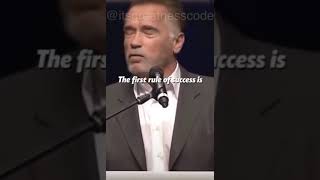 The First Rule Of SUCCESS is... | Arnold Schwarzenegger Advice talk #shorts