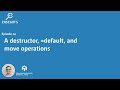 C++ Insights - Episode 24: A destructor, =default, and move operations