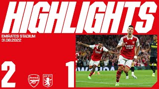 HIGHLIGHTS | Arsenal vs Aston Villa (2-1) | Gabriel Jesus and Martinelli make it five wins!