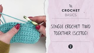 Crochet Basics: How to Single Crochet Two Together (sc2tog) #BeginnerCrochet